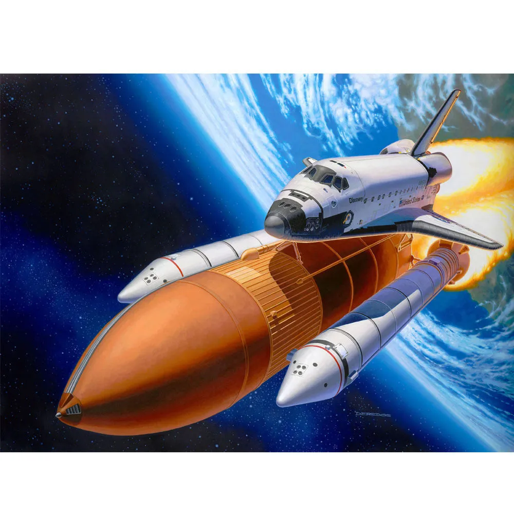 1/144 Space Shuttle Discovery and  Booster Rockets
