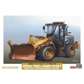 1/35  HITACHI WHEEL LOADER ZW1006 MULTIPLOW SNOWPLOW WORKING MACHINE