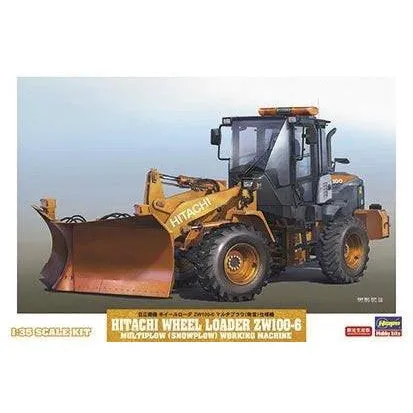1/35  HITACHI WHEEL LOADER ZW1006 MULTIPLOW SNOWPLOW WORKING MACHINE
