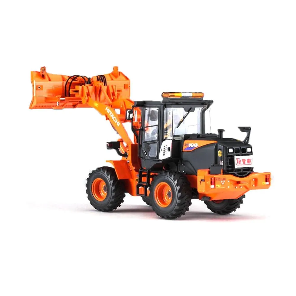 1/35  HITACHI WHEEL LOADER ZW1006 MULTIPLOW SNOWPLOW WORKING MACHINE