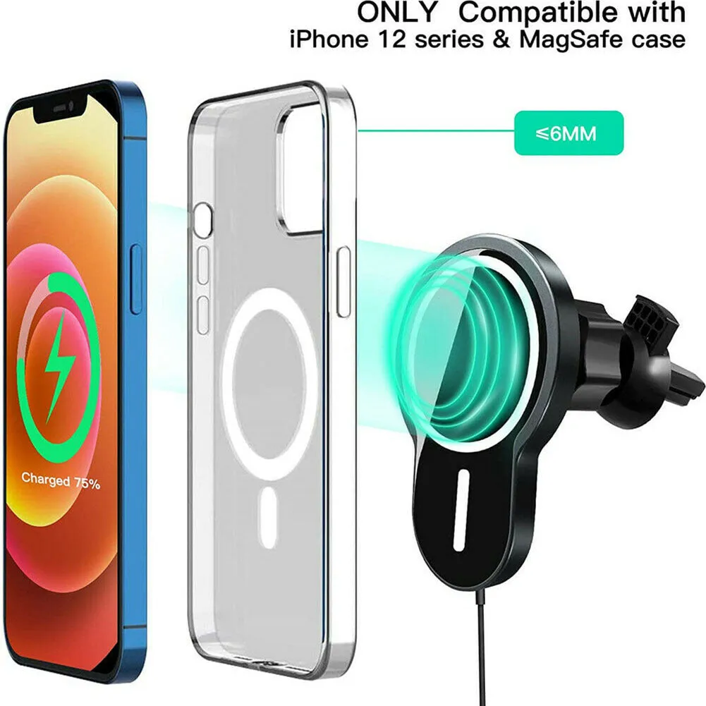 15w Sturdy Magnetic  Wireless  Car  Charger With Vent Phone Mount