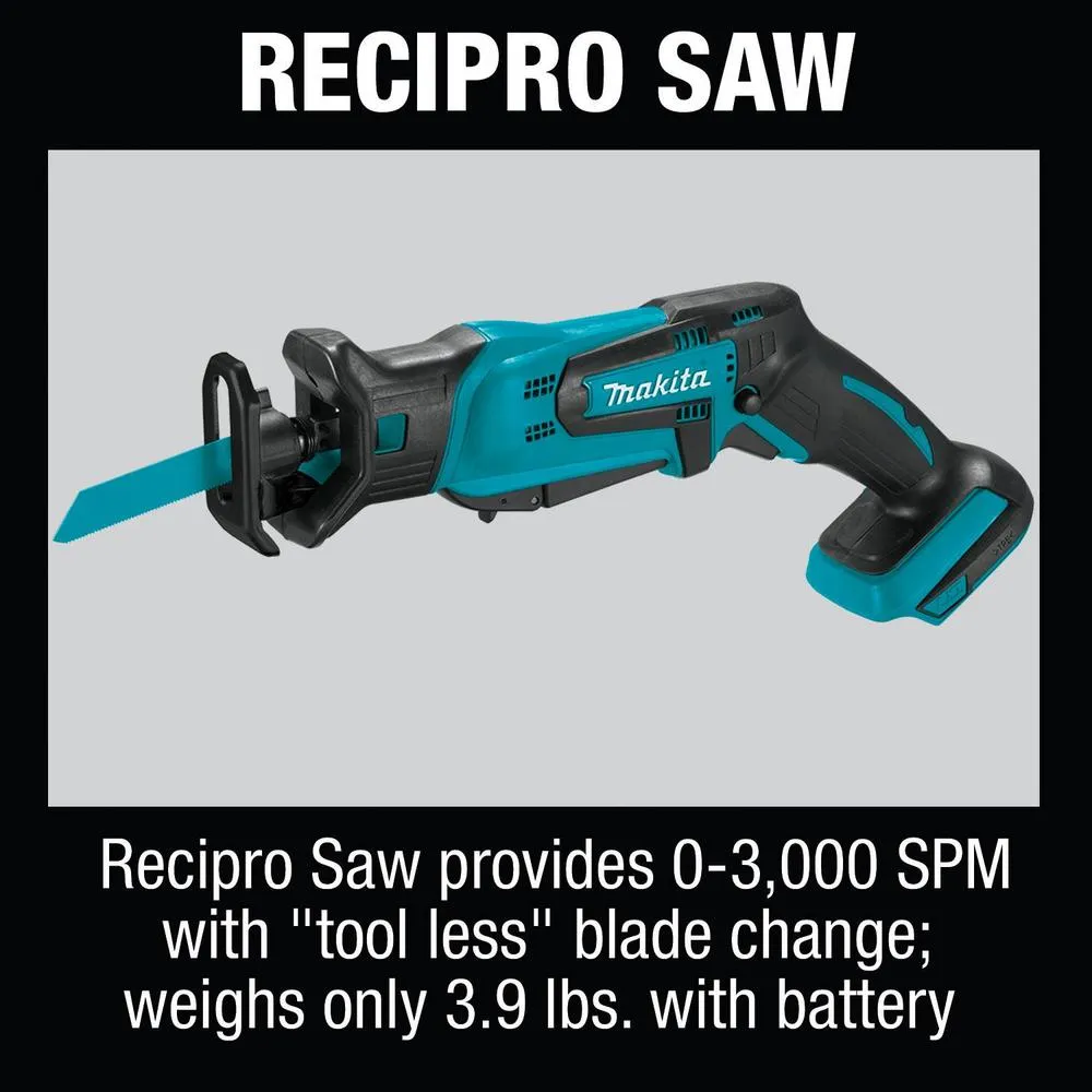 18-Volt Lithium-Ion Cordless 6-Piece Kit (Drill-Driver/ Impact Driver/ Circular Saw/ Recipro Saw/ Vacuum/ Light) 3.0Ah