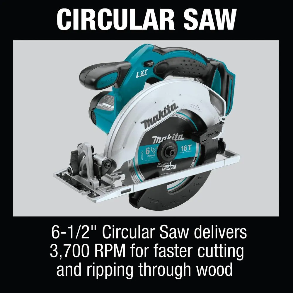18-Volt Lithium-Ion Cordless 6-Piece Kit (Drill-Driver/ Impact Driver/ Circular Saw/ Recipro Saw/ Vacuum/ Light) 3.0Ah