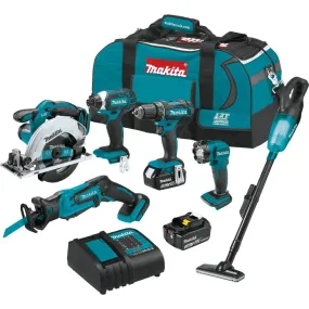 18-Volt Lithium-Ion Cordless 6-Piece Kit (Drill-Driver/ Impact Driver/ Circular Saw/ Recipro Saw/ Vacuum/ Light) 3.0Ah