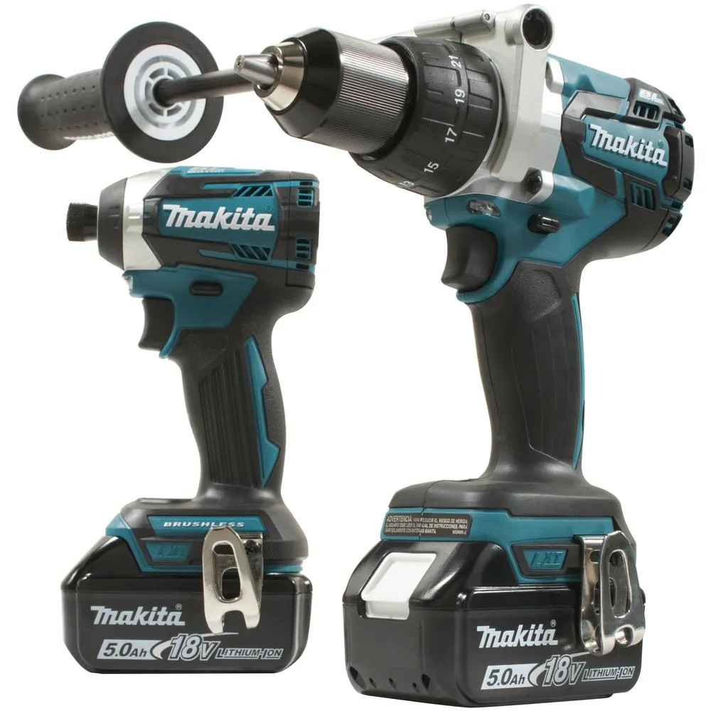 18-Volt LXT Lithium-ion Brushless Cordless 2-piece Combo Kit (Hammer Drill/ Impact Driver) 5.0Ah