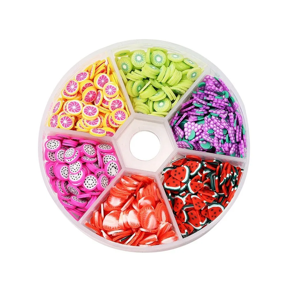 1800 fruit clay slice, Jewelry making cabochon set