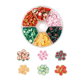 1800 fruit clay slice, Jewelry making, Nail art decoration