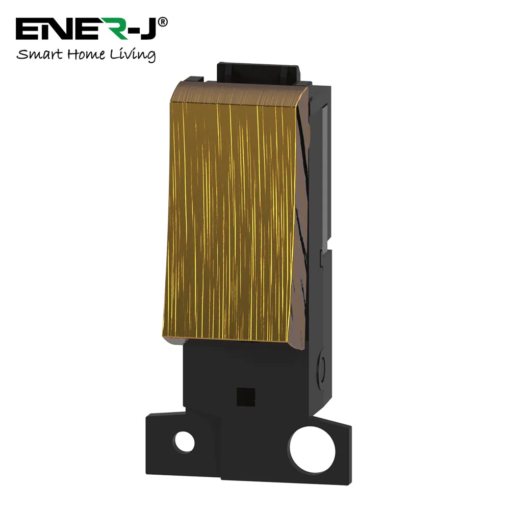 1G Grid Switch Compatible with Click MiniGrid Antique Brass Finish