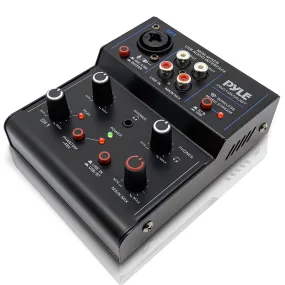 2-Channel Wireless Bt Streaming Mini Audio Mixer - Compact Dj Mixer With Usb Audio Interface ( 48V Dc Phantom Power)