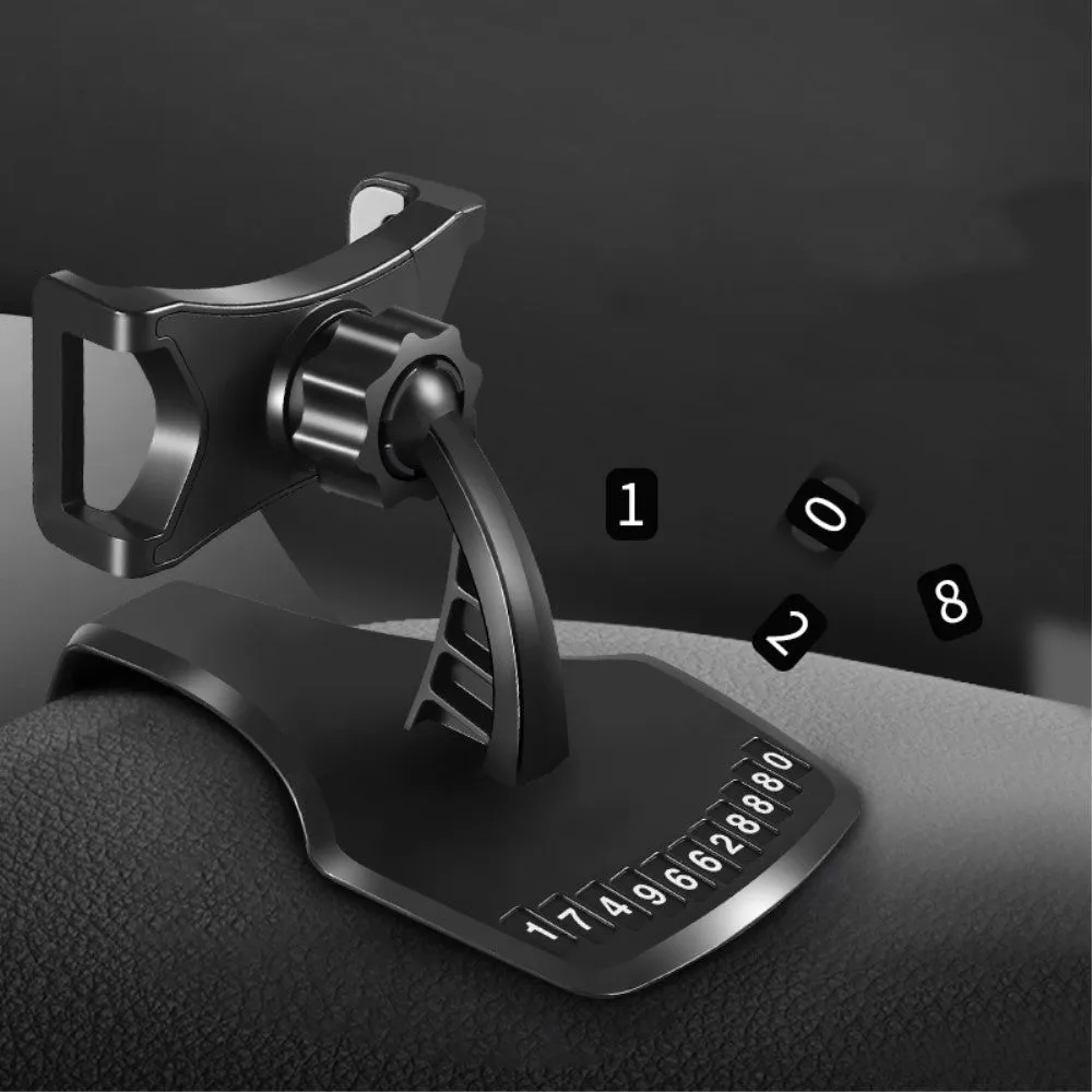 3 in 1 Car GPS Smartphone Holder: Dashboard / Visor Clamp   AC Grid Clip for Yezz Andy 5.5T Dual VR (2016) - Black