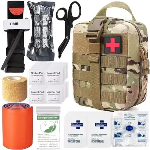 72-Hour Survival Kit | 45L Bug Out Bag | Survival Gear with First Aid, Water Filter, Food, Tools | Camping, Hiking, Outdoor Preparedness Equipment (1 Person (Lone Wolf Kit))