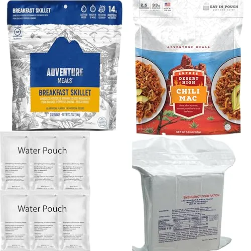 72-Hour Survival Kit | 45L Bug Out Bag | Survival Gear with First Aid, Water Filter, Food, Tools | Camping, Hiking, Outdoor Preparedness Equipment (1 Person (Lone Wolf Kit))