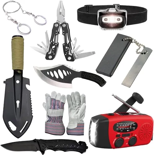 72-Hour Survival Kit | 45L Bug Out Bag | Survival Gear with First Aid, Water Filter, Food, Tools | Camping, Hiking, Outdoor Preparedness Equipment (1 Person (Lone Wolf Kit))
