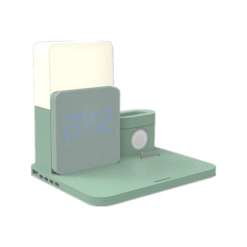 Advanced 6 In 1 Wireless Charging Station   Night Light, Alarm Clock, Phone Stand