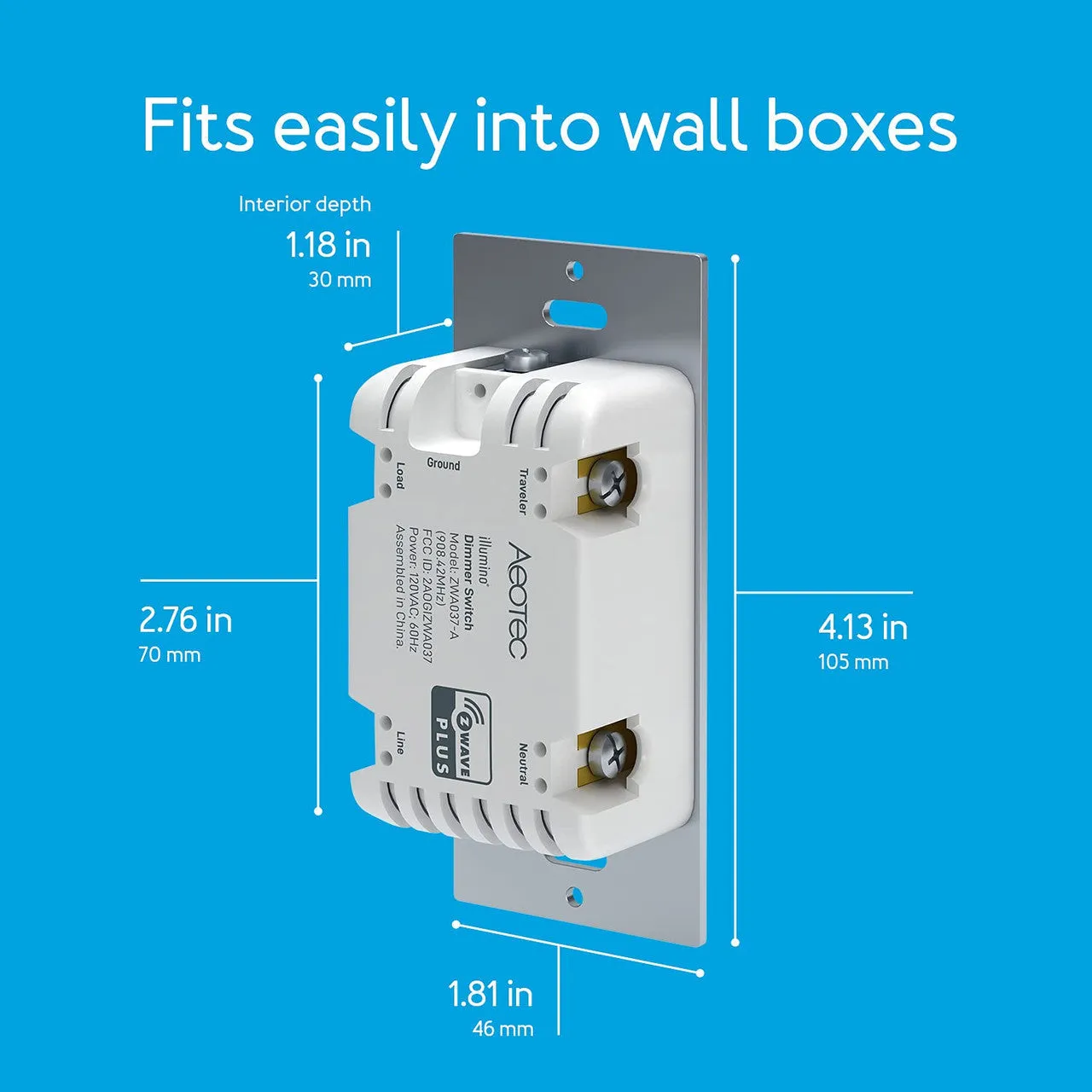 Aeotec ZWA037 illumino Dimmer Switch (Z-Wave Plus)
