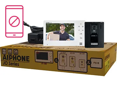 Aiphone JOS-1A Entry Security Intercom Box Set with Standard, Surface-Mount Door Station