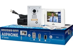 Aiphone JPS-4AEDF 7" Touchscreen Flush Video Intercom Set (JP-DVF, JP-4MED, PS-2420UL)
