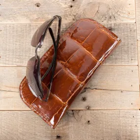 Alligator Cognac Glasses Case