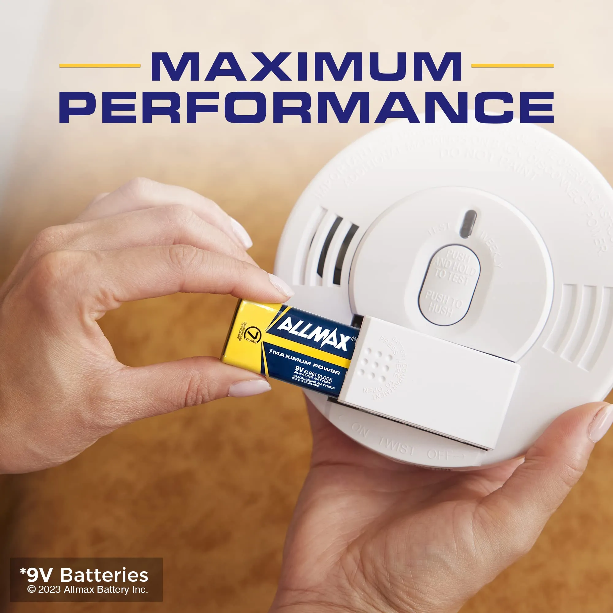 Allmax 9V Maximum Power Alkaline Batteries (6 Count) – Ultra Long-Lasting, 7-Year Shelf Life, Leakproof Design, Maximum Performance