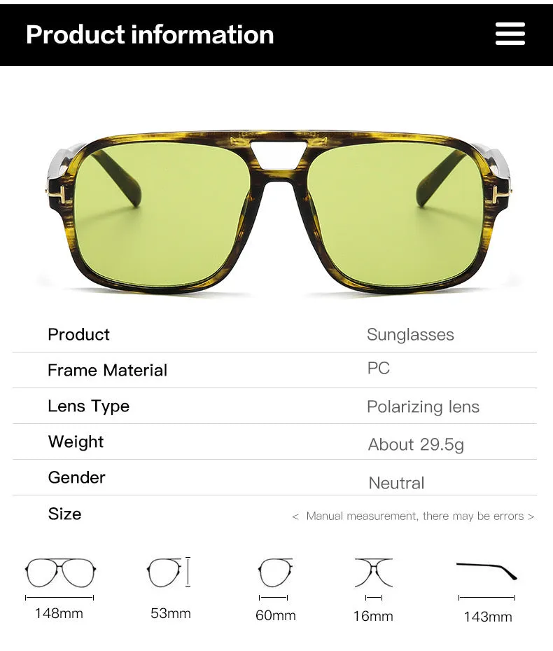 Amari Unisex Glasses - Black/Golden Yellow