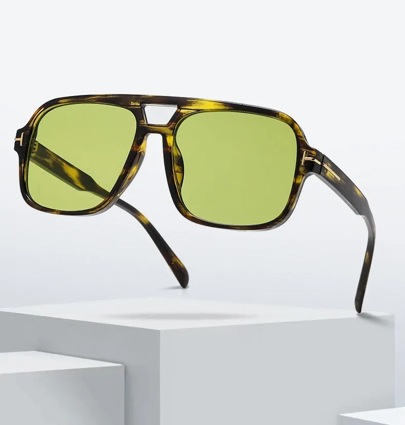 Amari Unisex Glasses - Black/Golden Yellow