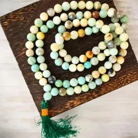 Amazonite Mala Beads for Truth, Communication, Manifestation