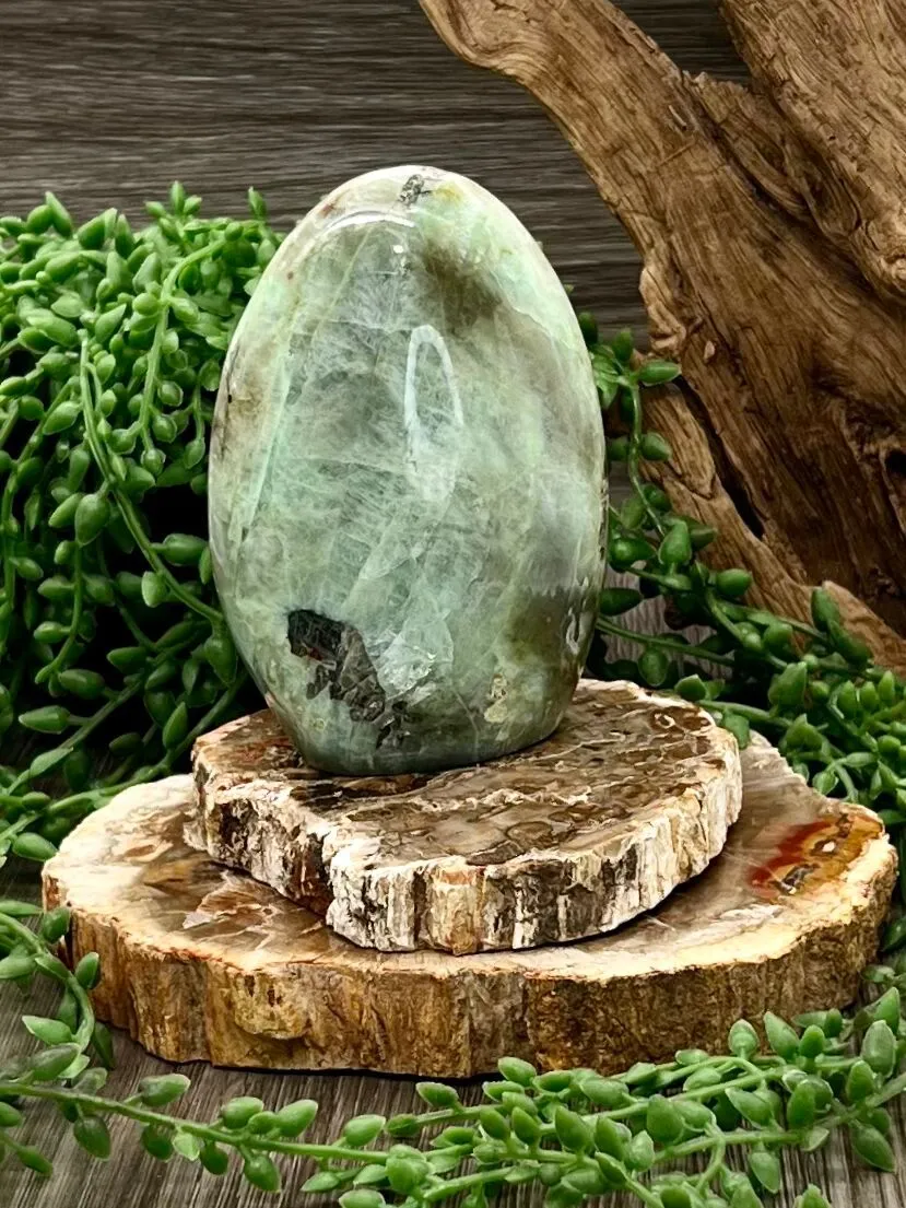 Amazonite with Mica and Smokey Quartz Freeform
