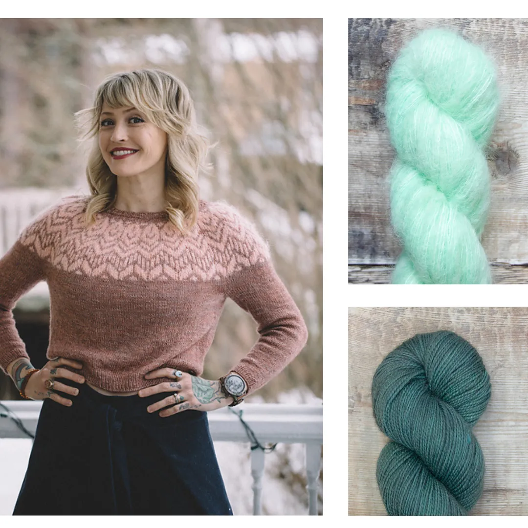 Andrea Mowry Pink Velvet Sweater Yarn Bundle