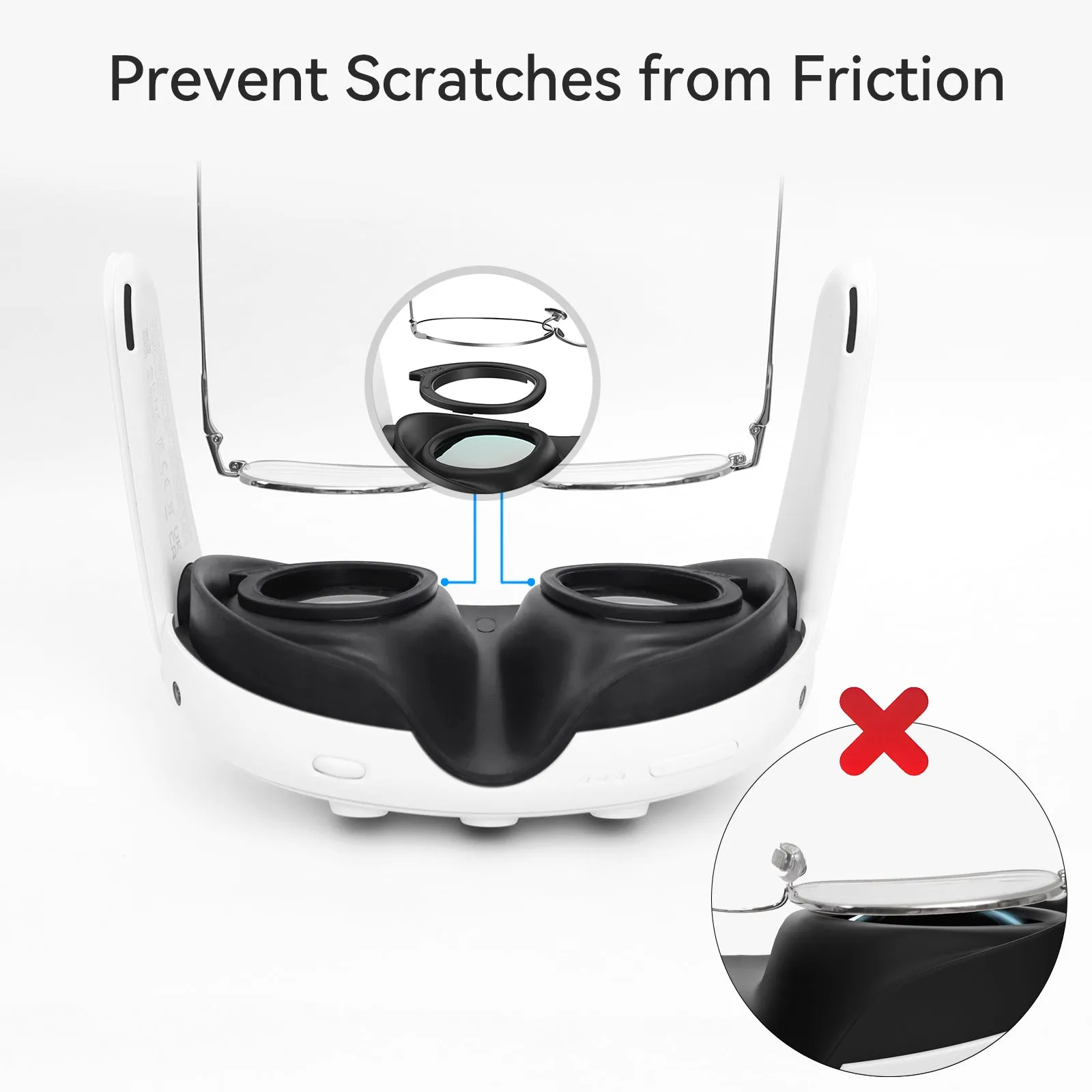 Anti-Scratch Glasses Spacer and Lens Cover for Quest 3