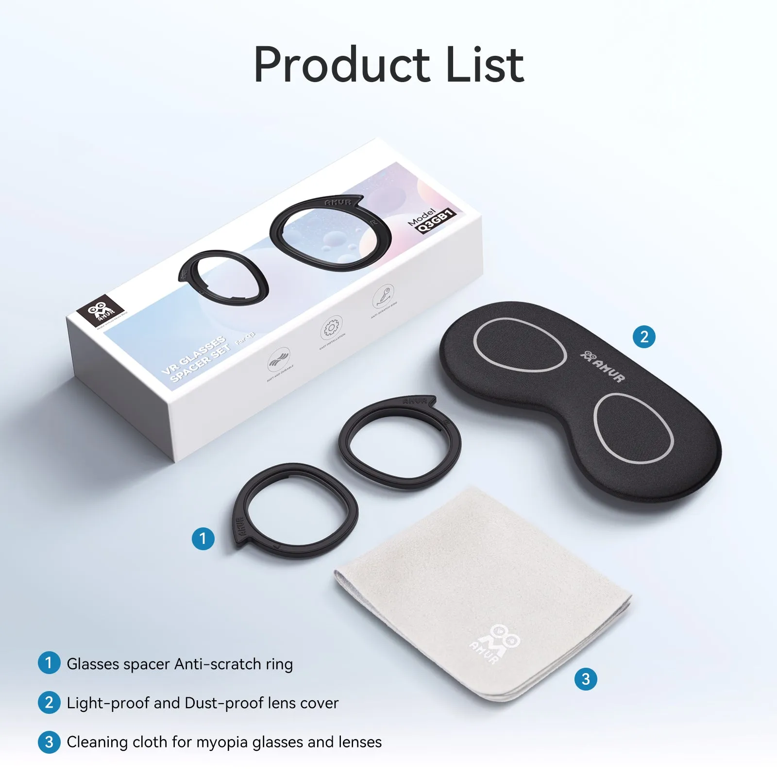 Anti-Scratch Glasses Spacer and Lens Cover for Quest 3