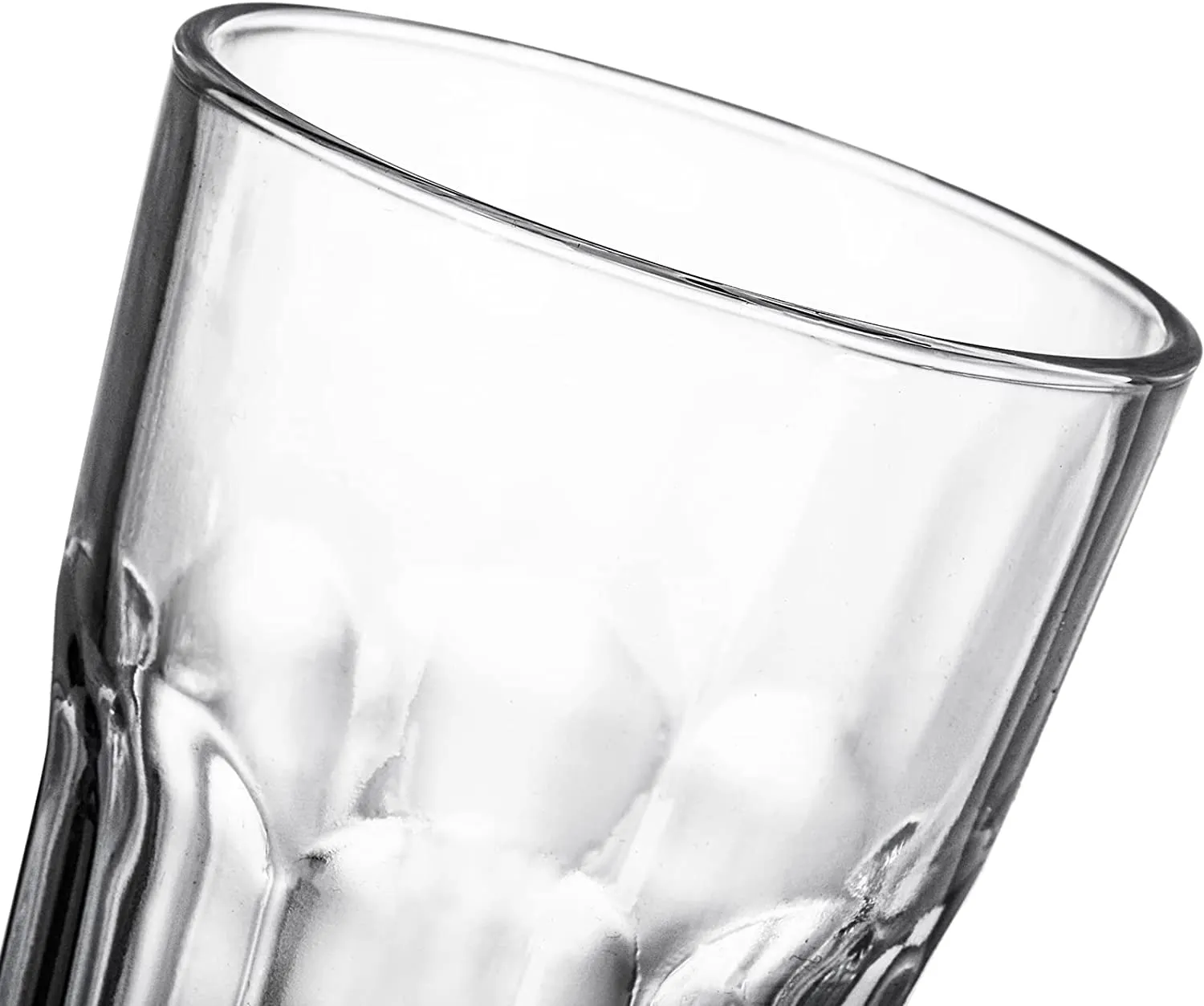 BINZO Stackable Dishwasher and Microwave Safe Tall Water Juice Drinking Durable Stackable Glass Tumbler Set (300ml) -Set of 6
