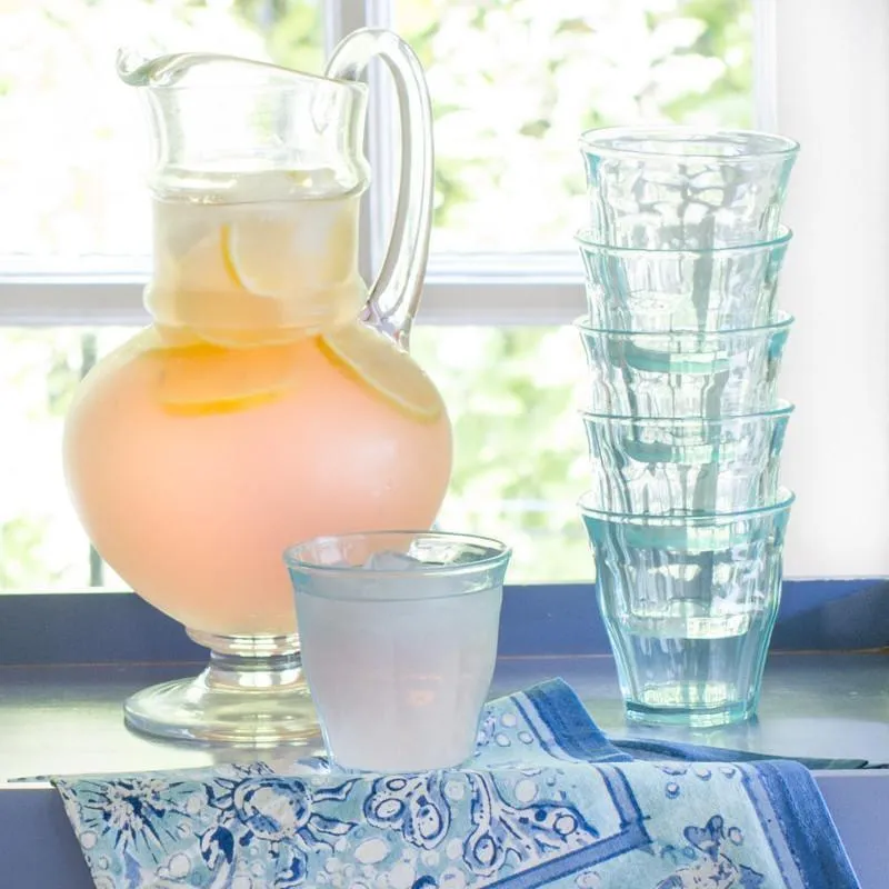 Bistro Glasses Blue 8oz, Set of 6