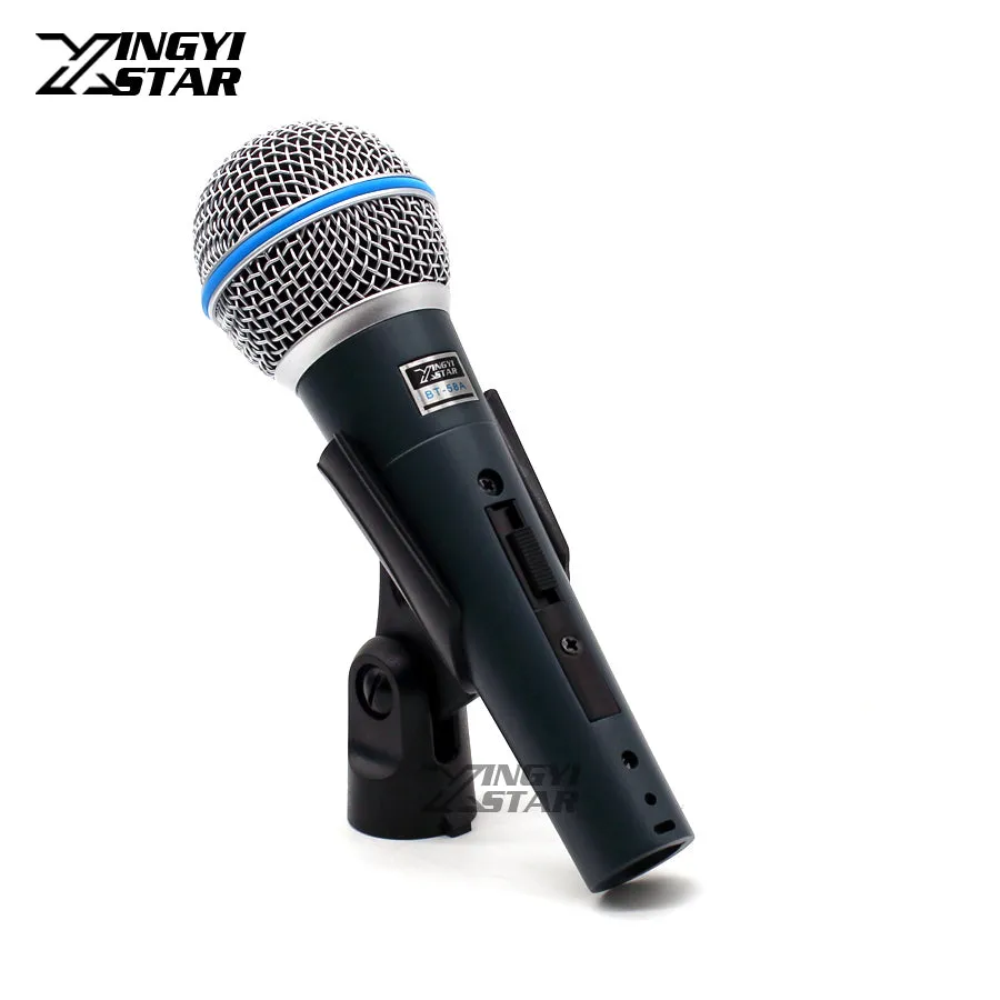 BT58A Professional Cardioid Switch Vocal Handheld Dynamic Wired Microphone For BETA58A Karaoke Mic Microfone Microfono Mikrafon