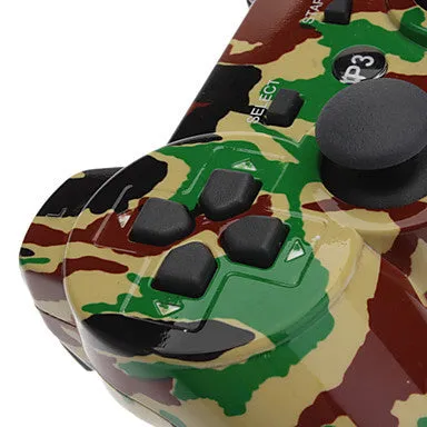 Camouflage Dual-Shock Bluetooth V4.0 Wireless Controller for PS3