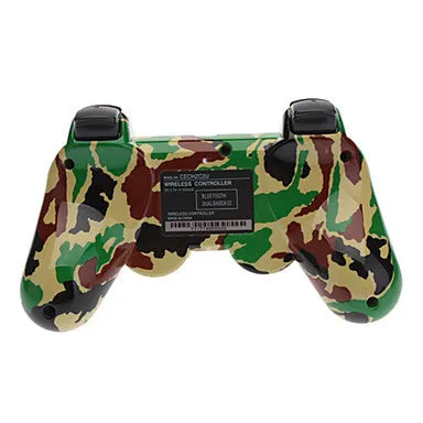 Camouflage Dual-Shock Bluetooth V4.0 Wireless Controller for PS3