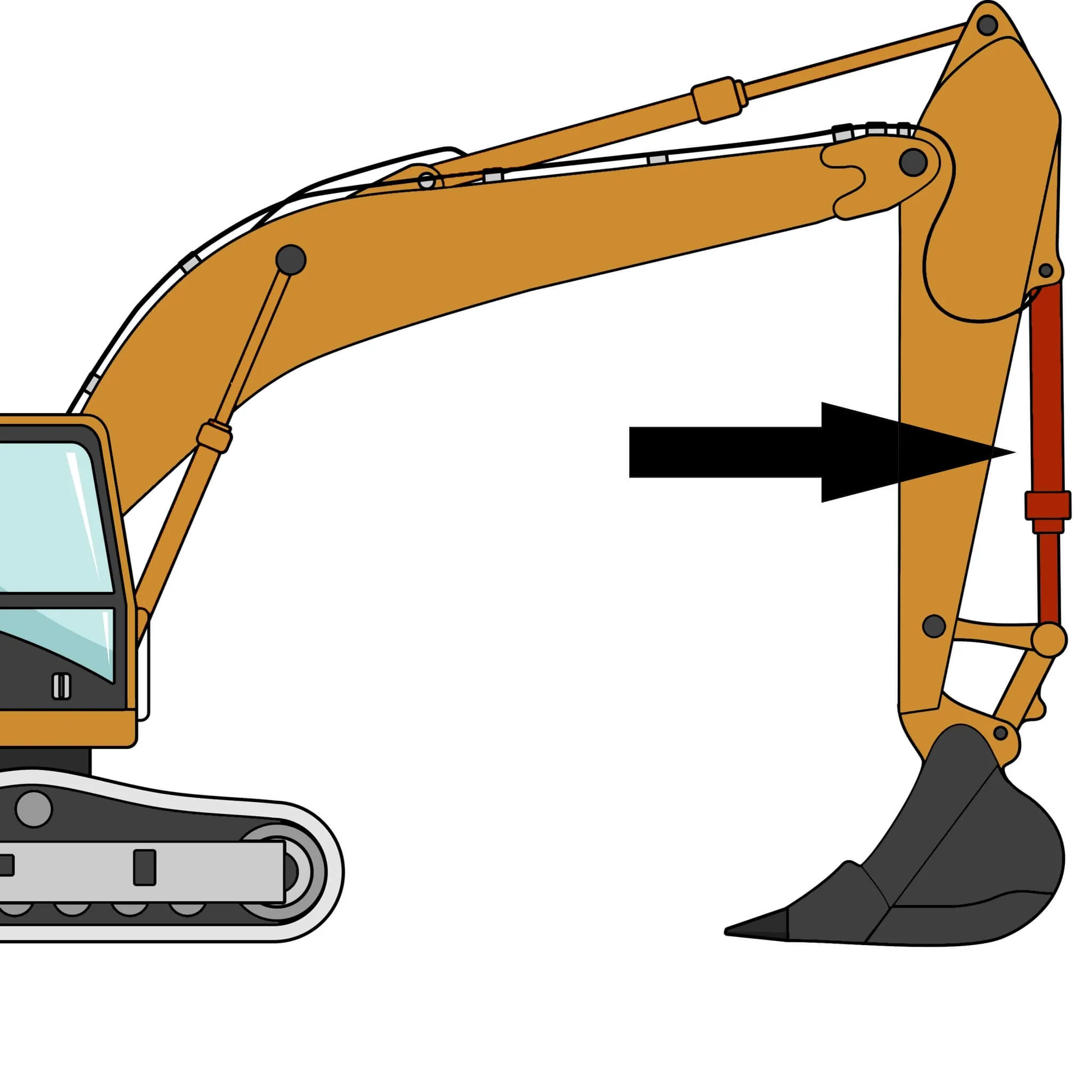 Case CX350B Excavator Bucket Cylinder Seal Kit