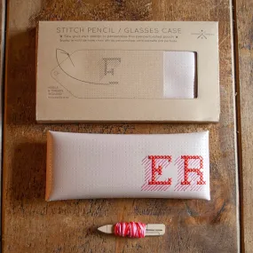 CHASING THREADS • Stitch Your Own Pencil or Glasses Case Kit • Pink • NEW