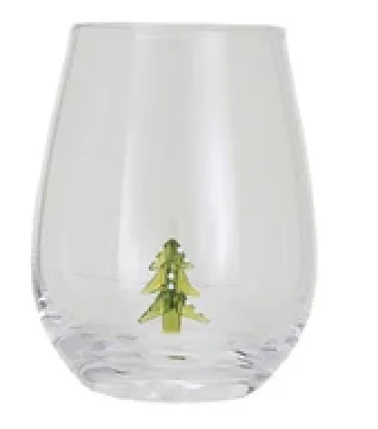 Christmas Stemless Wine Glasses