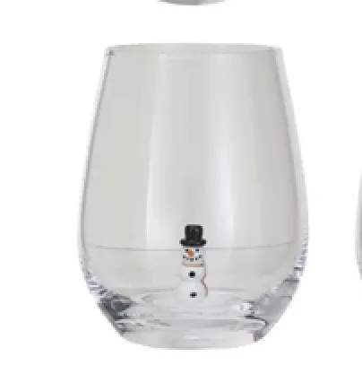 Christmas Stemless Wine Glasses