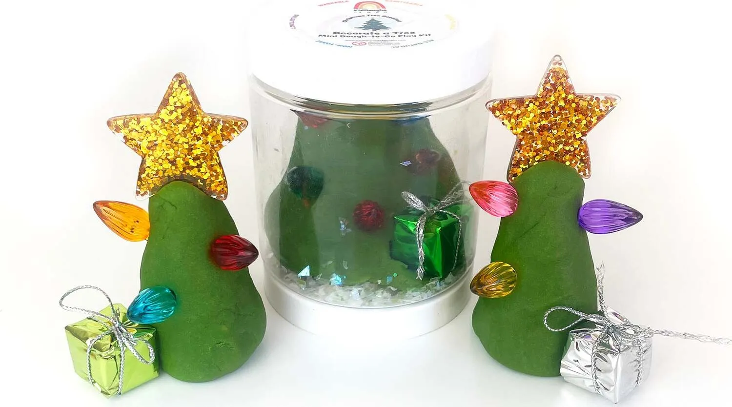 Christmas Tree Mini Dough to Go Jar