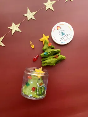 Christmas Tree Mini Dough to Go Jar