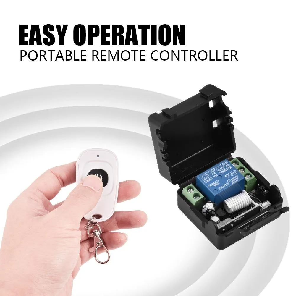 [Combo 4] DC 12V Wireless Remote Switch Single Channel Relay Module RF Wireless Receiver   Remote Control Transmitter