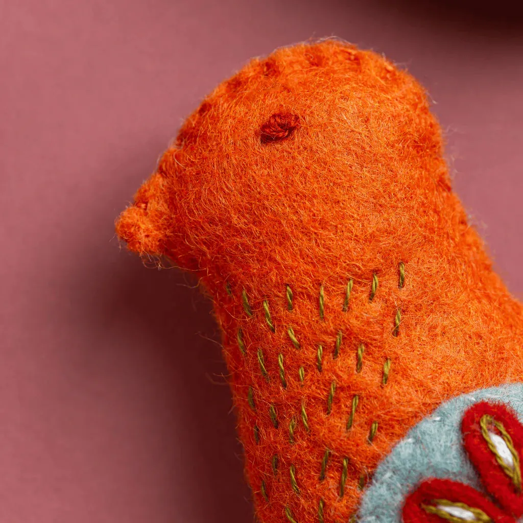 CORINNE LAPIERRE • Felt Embroidered Folk Birds Stitch Kit