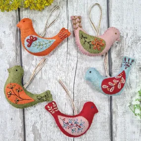 CORINNE LAPIERRE • Felt Embroidered Folk Birds Stitch Kit