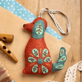 CORINNE LAPIERRE • Felt Embroidered Folk Dog Stitch Kit