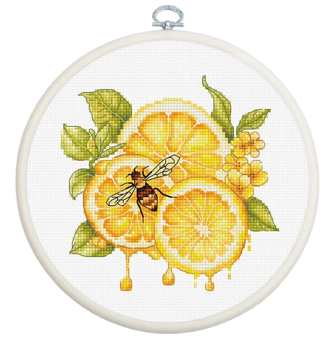 Cross Stitch Kit with Hoop Included Luca-S - The Lemon Juice, BC234