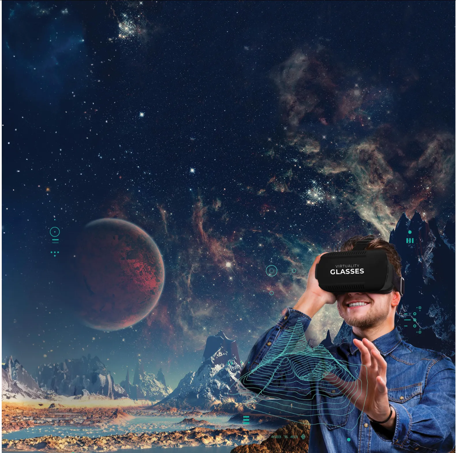 Discovery Zone Virtuality VR Glasses Black 20x14x12cm