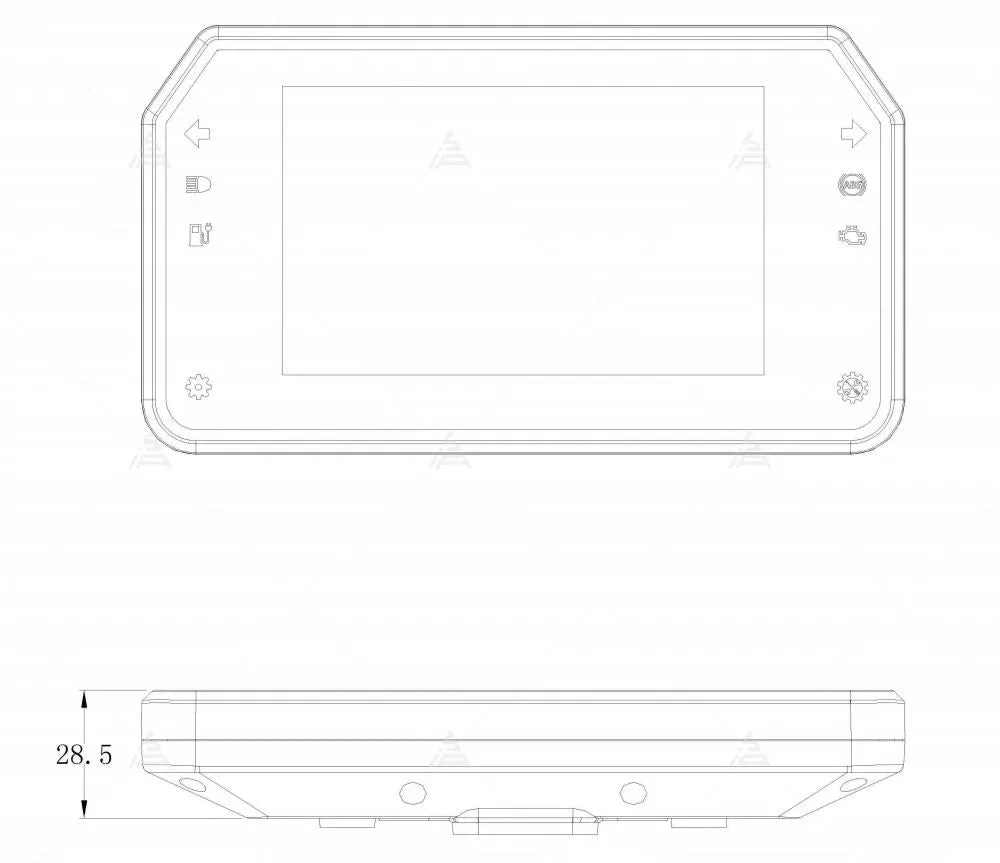 Display TFT Screen T15 with CAN-BUS Communication Speedometer for Electric Scooter Optional Instrument Display