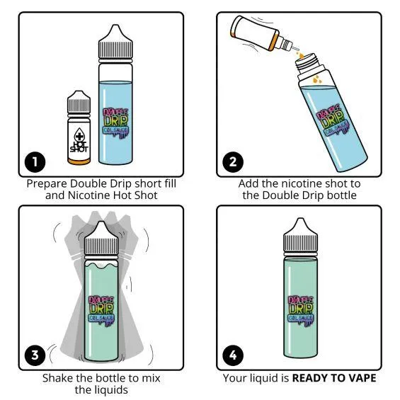 Double Drip E-Liquid Fizzy Cherry Cola Bottles Short Fill E Liquid 50ml