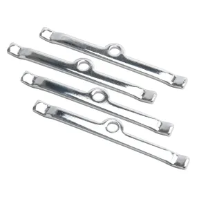 Edelbrock 4426 Edelbrock Hold-Down Tab Kits (Small Block Chevy; set of Chrome 4; 5in. long)?
